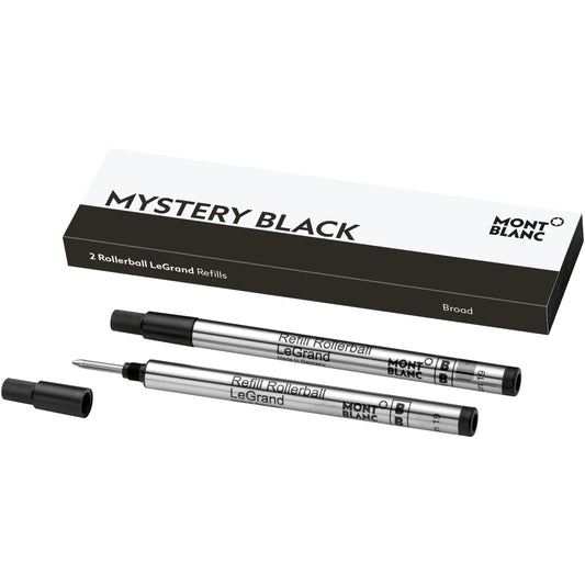 Montblanc 2 LeGrand Broad Mystery Black rollerball navullingen zwart 128226
