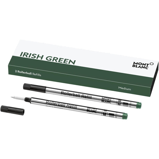 Montblanc 2 rollerball navullingen M Irish Green tip groen 128235