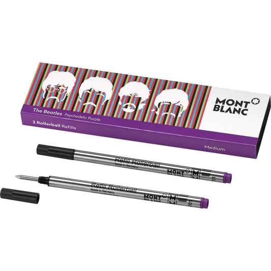 Montblanc 2 navullingen voor rollerball The Beatles Psychedelic Purple (psychedelisch paars) 116276