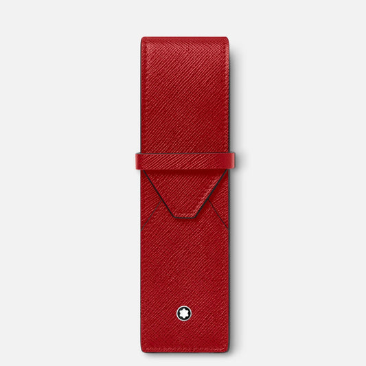 Montblanc etui pennenhouder voor 2 schrijfinstrumenten Montblanc Sartorial rood 131204