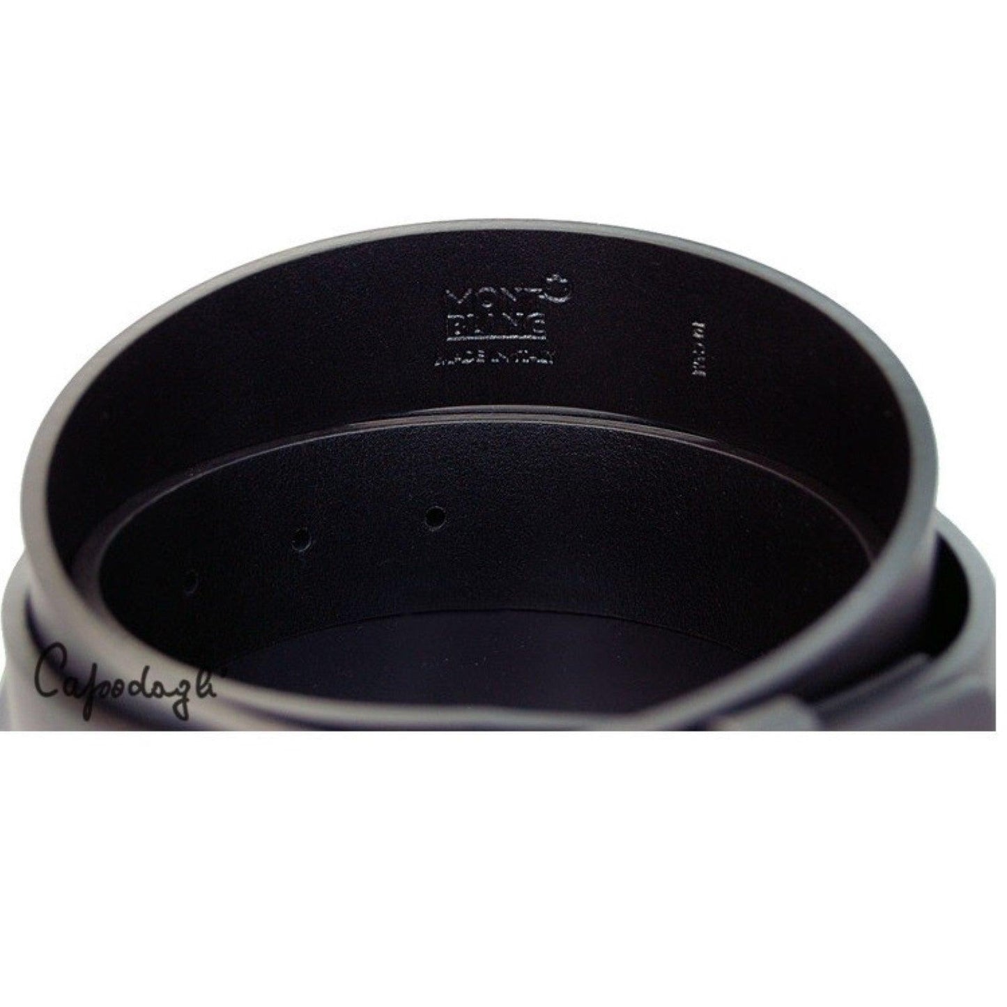 Montblanc riem Classic Line M Signature zwart 109771