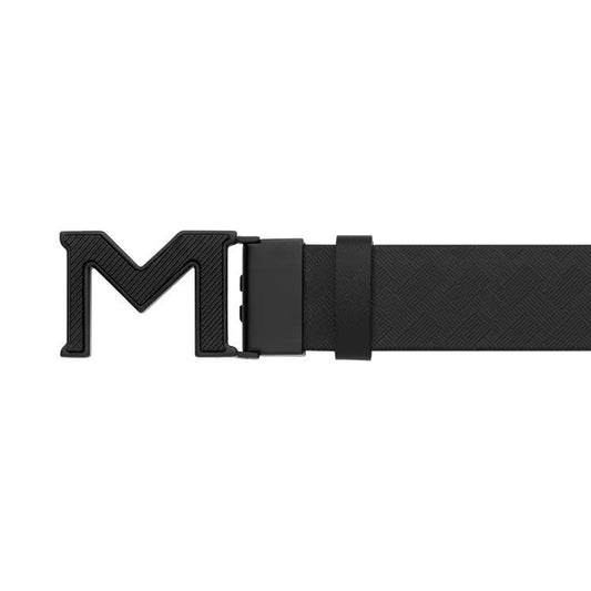 Montblanc omkeerbare riem met gesp M Extrem 3.0 zwart/zwart glad 198646