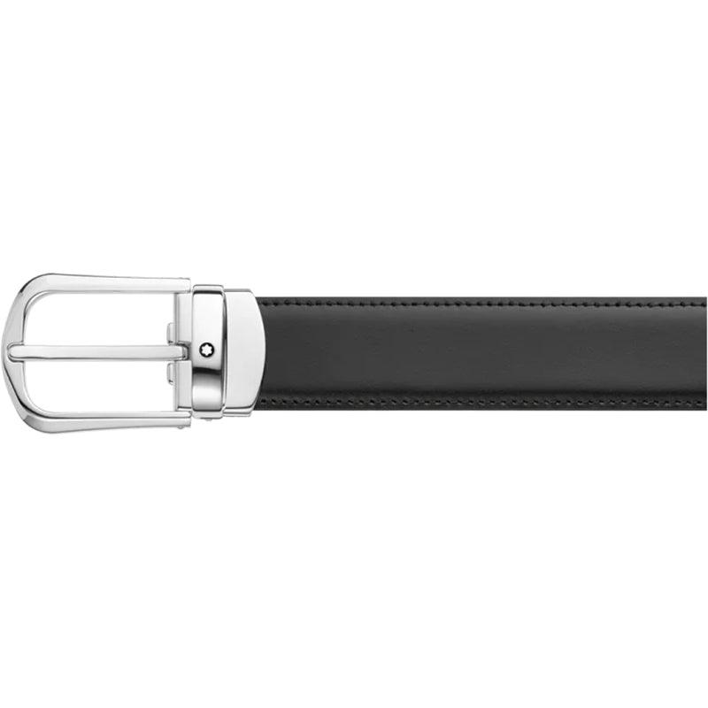 Montblanc herenriem elegant zwart/bruin 30mm omkeerbaar verstelbaar 114412
