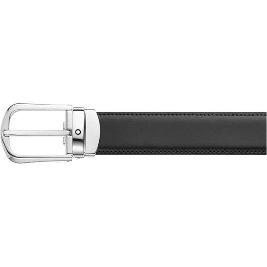 Montblanc herenriem elegant zwart/bruin 30mm omkeerbaar verstelbaar 114412