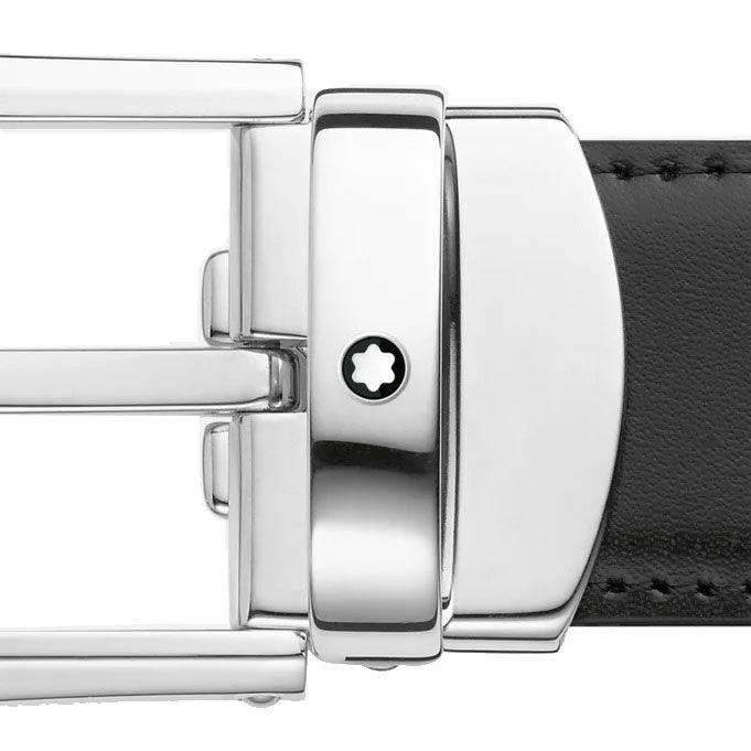 Montblanc herenriem elegant zwart/bruin 30mm omkeerbaar verstelbaar 114412