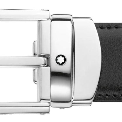 Montblanc herenriem elegant zwart/bruin 30mm omkeerbaar verstelbaar 114412