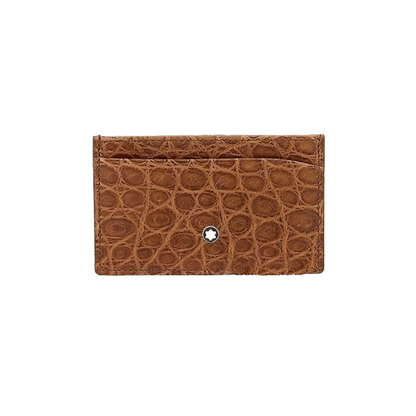 Montblanc custodia 3 scomparti Meisterstück Atelier alligatore marrone 113723