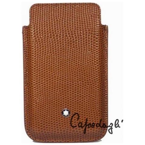 Montblanc smartphonehoesje leer hagedis bruin 109192