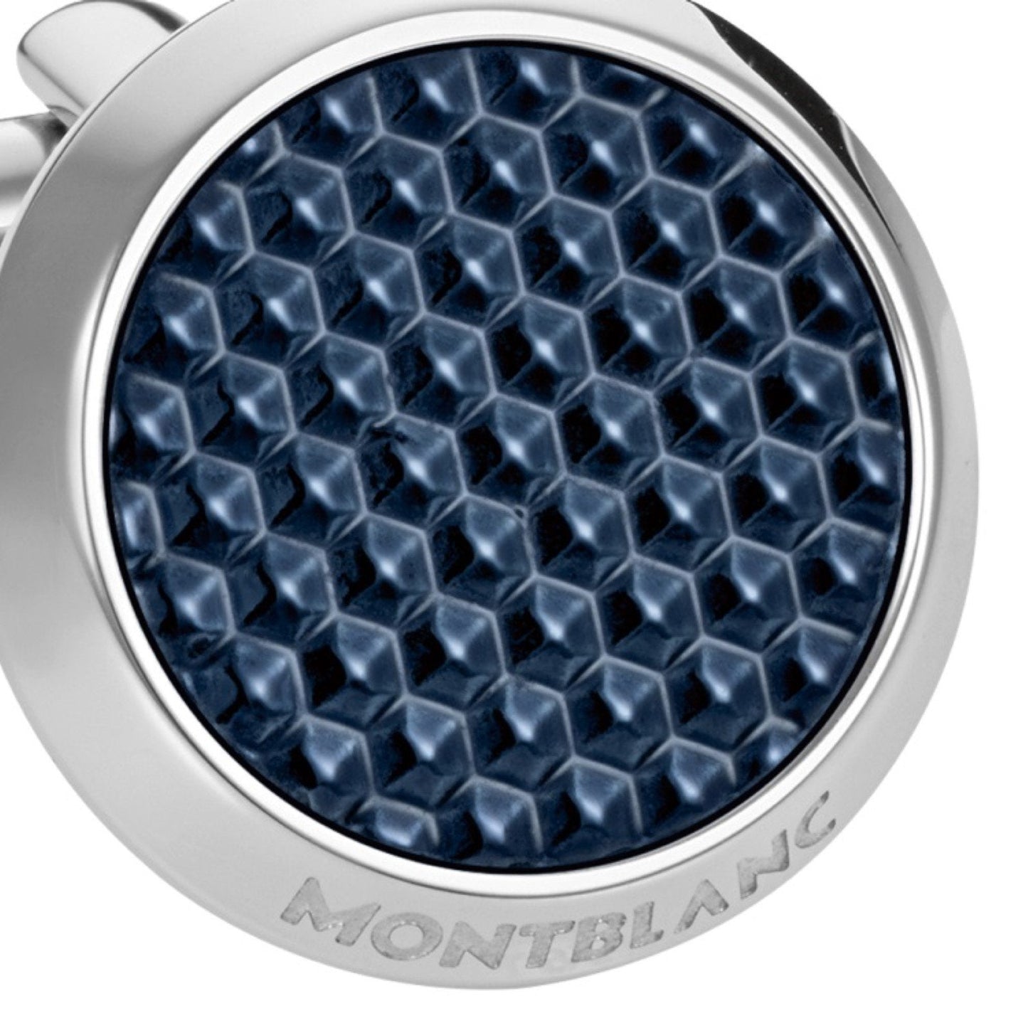 Montblanc manchetknopen staal Meisterstück blauw 112904
