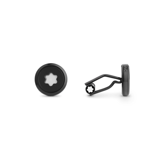 Montblanc manchetknopen StarWalker Black Cosmos staal zwart 129788
