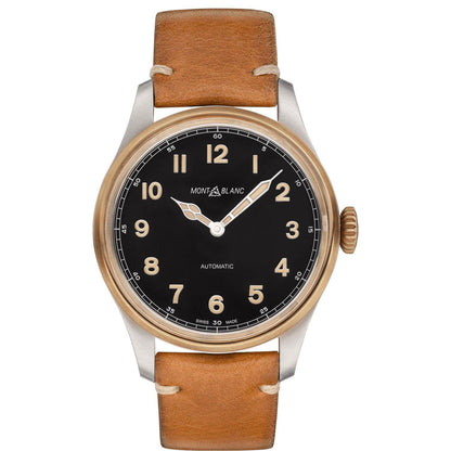 Montblanc horloge 1858 Automatic 44mm zwart automatisch staal en brons 116241