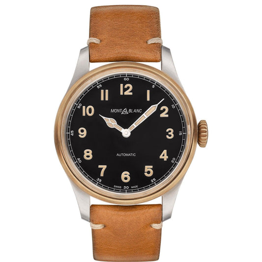 Montblanc horloge 1858 Automatic 44mm zwart automatisch staal en brons 116241