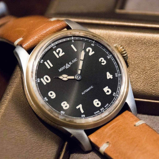 Montblanc horloge 1858 Automatic 44mm zwart automatisch staal en brons 116241