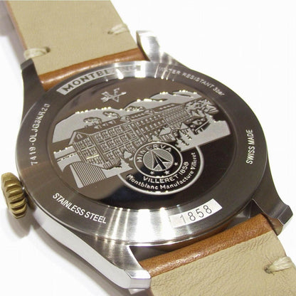 Montblanc horloge 1858 Automatic 44mm zwart automatisch staal en brons 116241