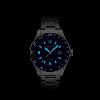 Montblanc horloge 1858 Iced Sea Automatisch Datum 41mm grijs automatisch staal 130793