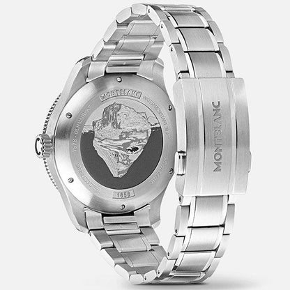 Montblanc horloge 1858 Iced Sea Automatisch Datum 41mm grijs automatisch staal 130793