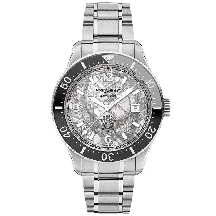 Montblanc horloge 1858 Iced Sea Automatisch Datum 41mm grijs automatisch staal 130793