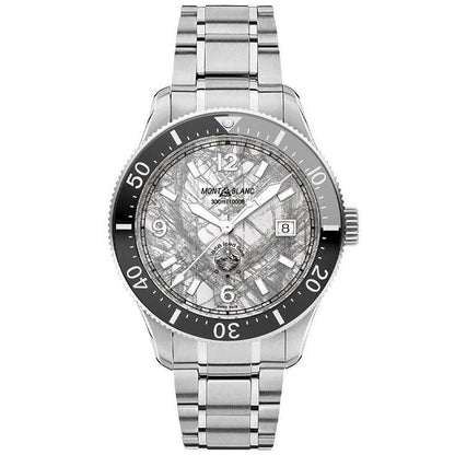 Montblanc horloge 1858 Iced Sea Automatisch Datum 41mm grijs automatisch staal 130793