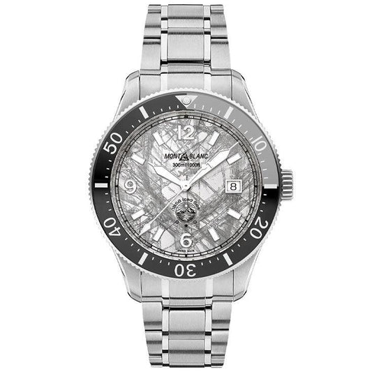 Montblanc horloge 1858 Iced Sea Automatisch Datum 41mm grijs automatisch staal 130793