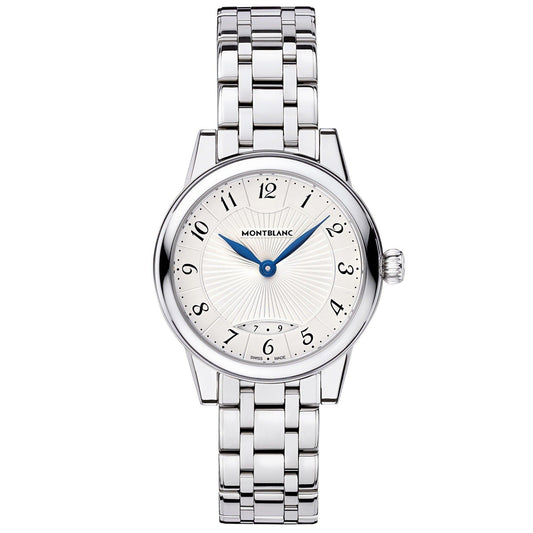 Montblanc horloge Bohème Date Lady 27mm zilver quartz staal 111207