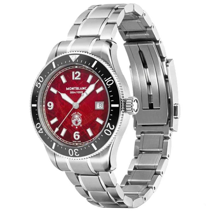 Montblanc horloge Iced Sea Date 41mm bordeaux automatisch staal 132291