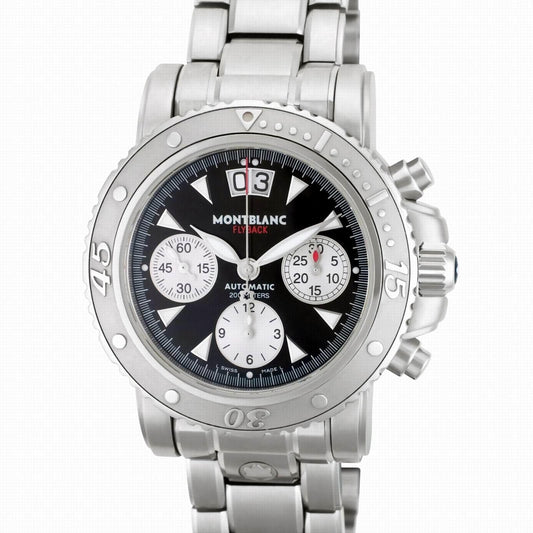 Montblanc horloge Sport Flyback chronograaf 41,5mm zwart automatisch staal 8466