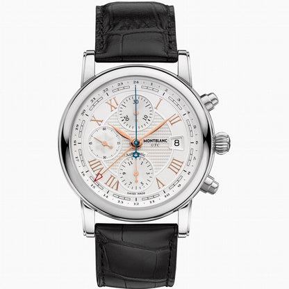 Montblanc horloge Star Roman Chronograph UTC Carpe Diem speciale editie 42mm zilver automatisch staal 113880