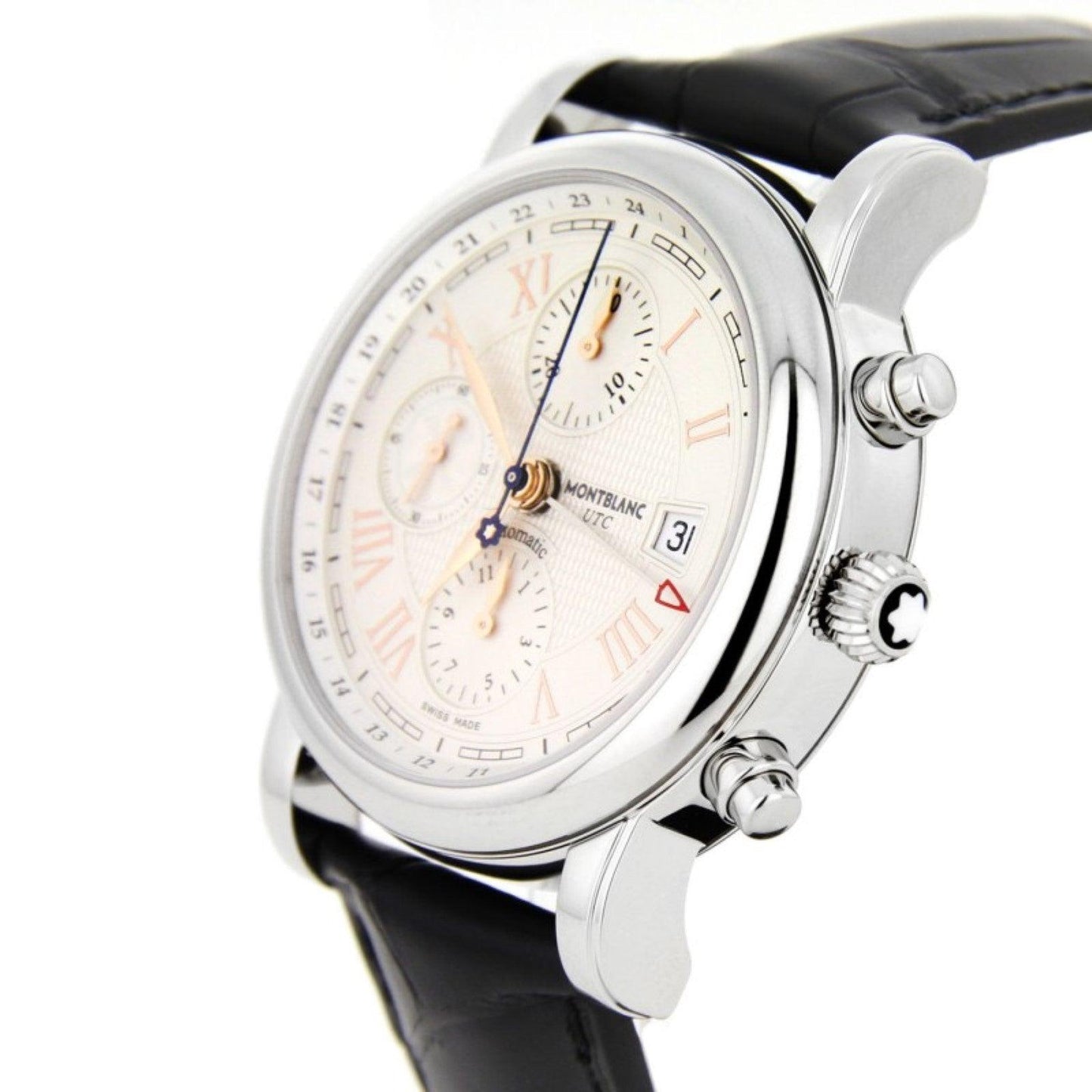 Montblanc horloge Star Roman Chronograph UTC Carpe Diem speciale editie 42mm zilver automatisch staal 113880
