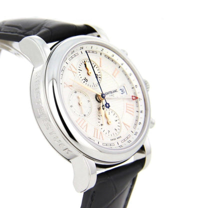 Montblanc horloge Star Roman Chronograph UTC Carpe Diem speciale editie 42mm zilver automatisch staal 113880