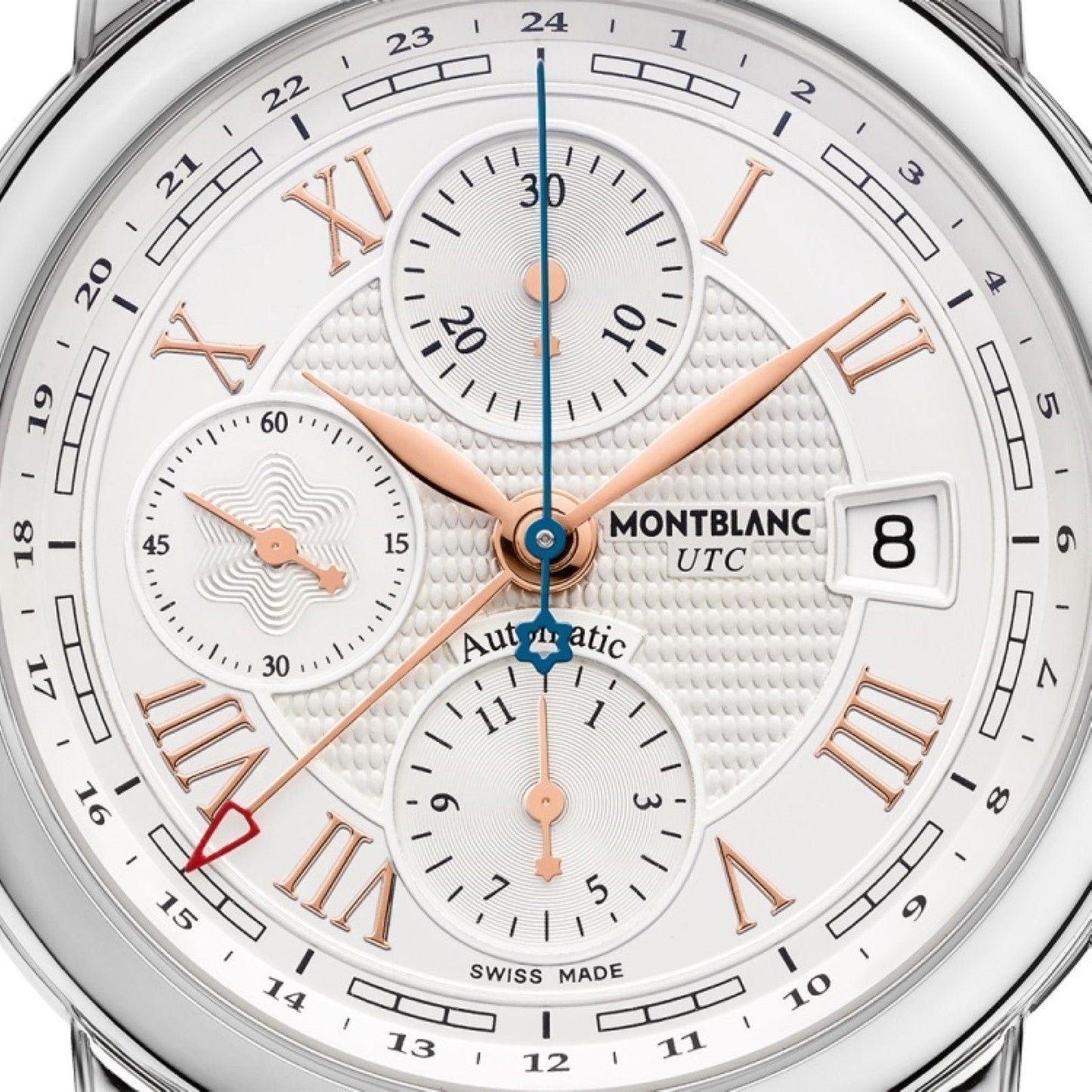 Montblanc horloge Star Roman Chronograph UTC Carpe Diem speciale editie 42mm zilver automatisch staal 113880
