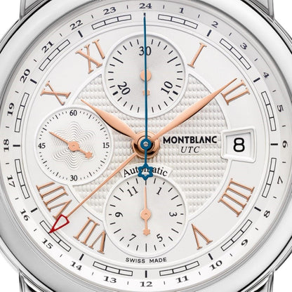 Montblanc horloge Star Roman Chronograph UTC Carpe Diem speciale editie 42mm zilver automatisch staal 113880