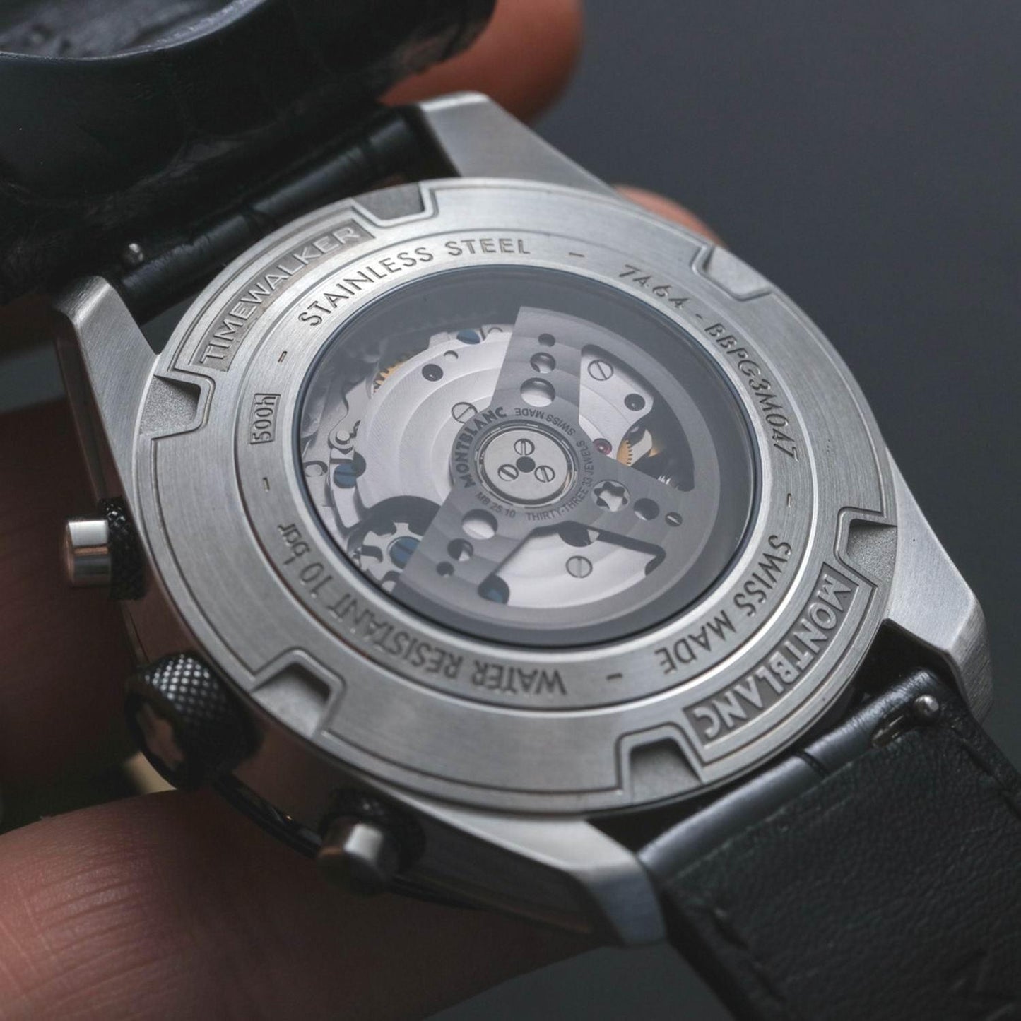 Montblanc horloge Timewalker Chronograph 43mm zilver automatisch staal zwarte keramiek 118489