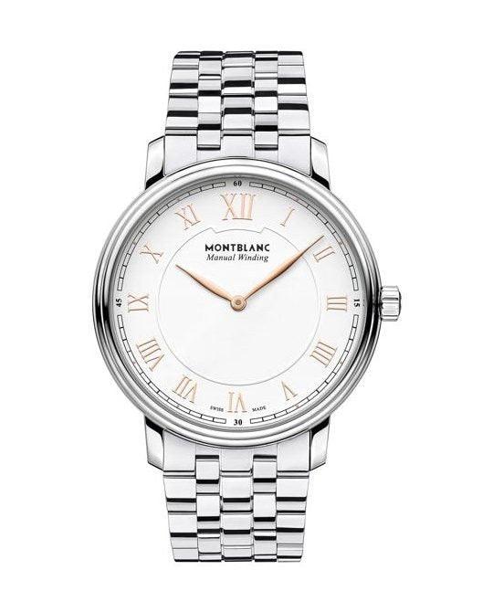 Montblanc horloge Tradition Handopwinding 40mm staal witte wijzerplaat 119963