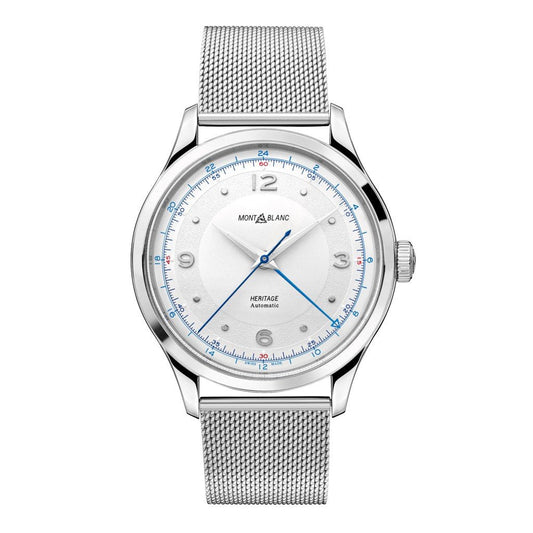 Montblanc herenhorloge Heritage GMT 40mm automatisch staal 119949
