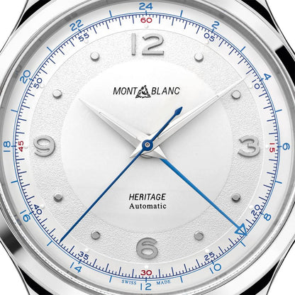 Montblanc herenhorloge Heritage GMT 40mm automatisch staal 119949