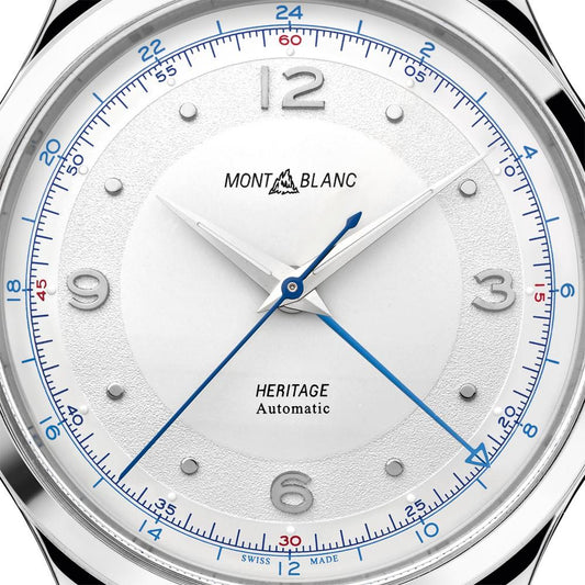 Montblanc herenhorloge Heritage GMT 40mm automatisch staal 119949