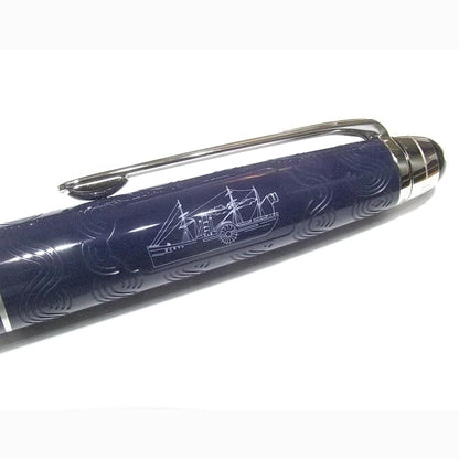 Montblanc balpen Meisterstück Classique Around the world in 80 days blauw 126347