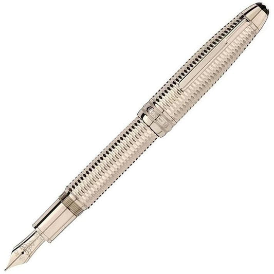 Montblanc vulpen Meisterstück Geometry Solitaire LeGrand gouden afwerking kenmerk punt M 118101