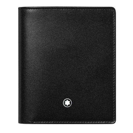 Montblanc porta biglietti da visita con scomparto banconote e tasca a vista Meisterstück nero 130085