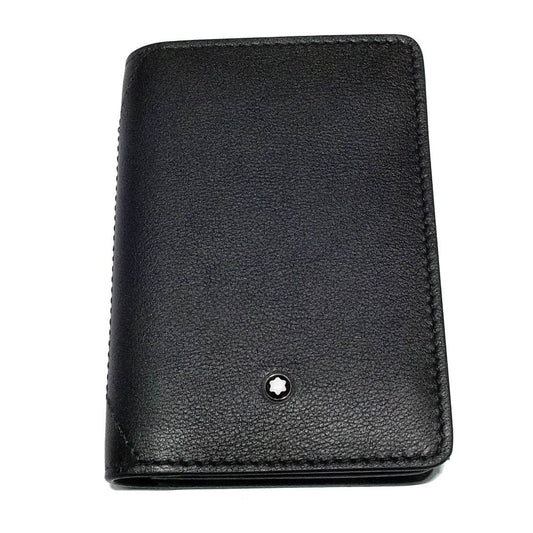 Montblanc porta biglietti da visita con soffietto a U Meisterstück Sfumato navy blu 123726