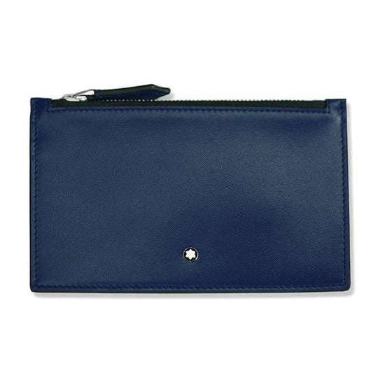 Montblanc kaarthouder met rits Meisterstück blauw 130453