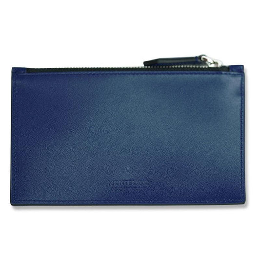 Montblanc kaarthouder met rits Meisterstück blauw 130453