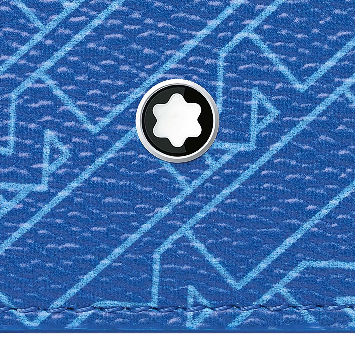 Montblanc porta carte di credito tascabile 6 scomparti Montblanc M_Gram 4810 azzurro 128633
