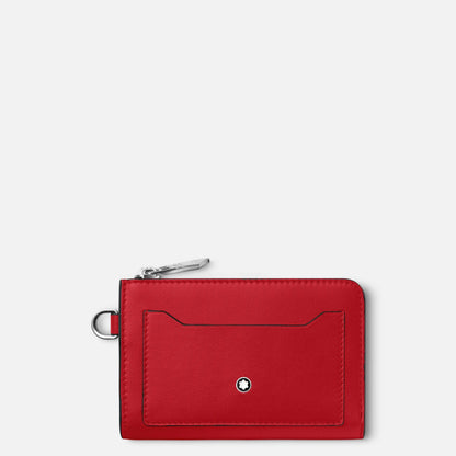 Montblanc sleutelhanger Meisterstück met 4 vakken rood/zwart 129691