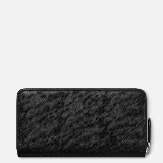 Montblanc Sartorial portemonnee met volledige ritssluiting, 12 cc, zwart, modelnummer 130319