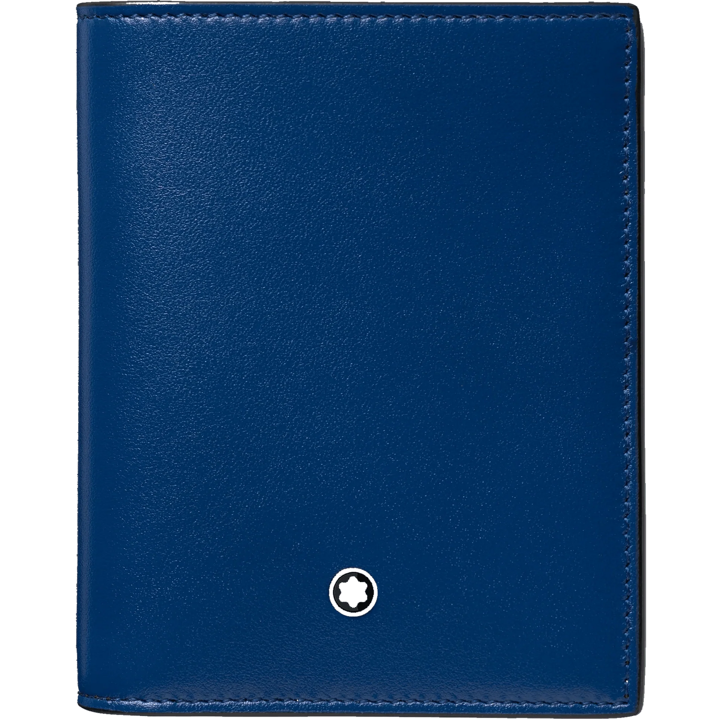 Montblanc compacte portemonnee met 6 vakken Meisterstück zwart/blauw 129678