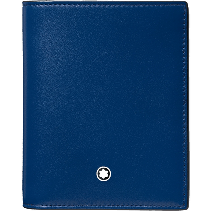 Montblanc compacte portemonnee met 6 vakken Meisterstück zwart/blauw 129678