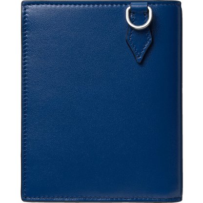 Montblanc compacte portemonnee met 6 vakken Meisterstück zwart/blauw 129678