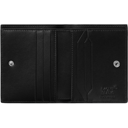 Montblanc compacte portemonnee met 6 vakken Meisterstück zwart/blauw 129678