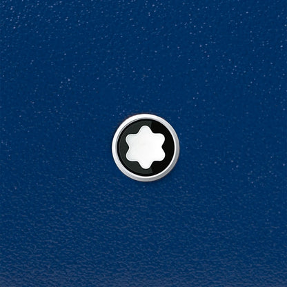 Montblanc compacte portemonnee met 6 vakken Meisterstück zwart/blauw 129678